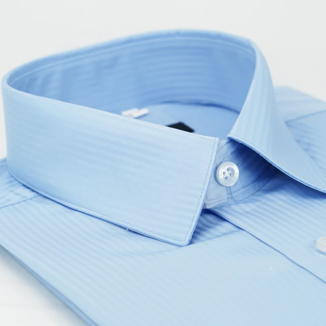 【金安德森】藍色吸排窄版長袖襯衫-fast