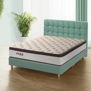 【FAMO 法摩】5CM乳膠涼感抗菌彈簧床墊(雙人加大6尺)