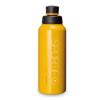 【日本孔雀Peacock】運動暢快直飲不鏽鋼保溫杯800ML-掛勾孔設計-橘黃色(旋蓋直飲口)(保溫瓶)