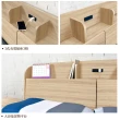 【IHouse】米洛 日系插座收納床頭+床底+獨立筒三件組 雙大6尺