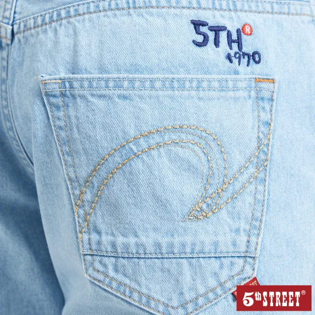 【5th STREET】男牛仔短褲-漂淺藍