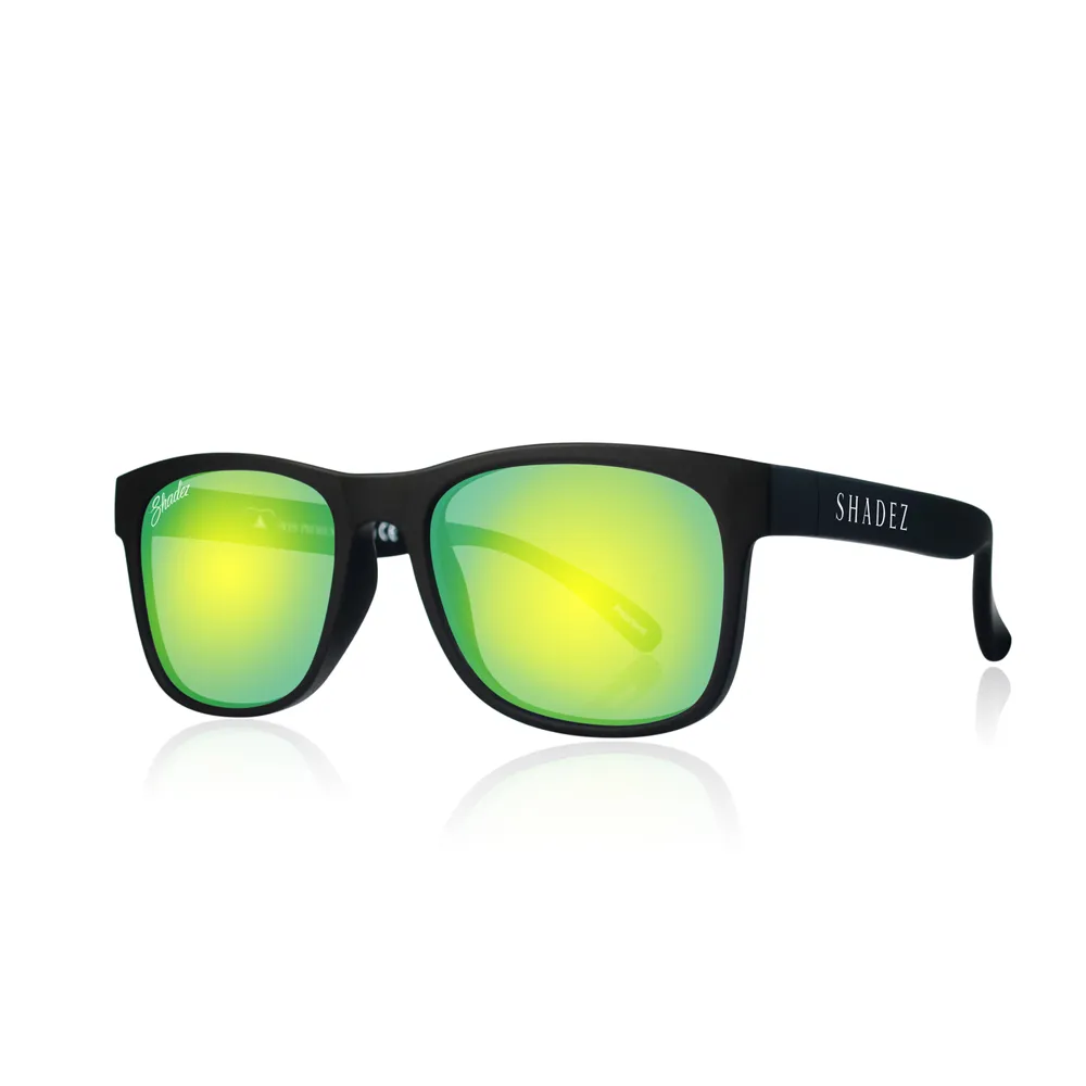 【SHADEZ】頂級偏光太陽眼鏡 3-16歲 黑框湖水綠