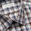 【ROBERTA 諾貝達】台灣製 進口素材 純棉時尚設計休閒配色 格紋短袖襯衫(咖啡)