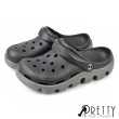 【Pretty】男女 防水 布希鞋 洞洞鞋 雨鞋 水鞋 涼拖鞋 輕量(藍色、灰色、黑色、桃紅)