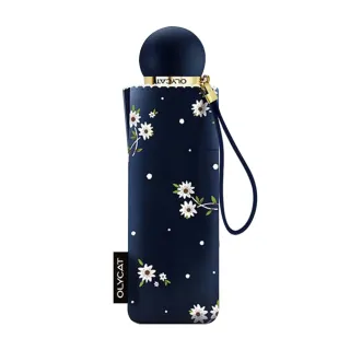 【樂邁家居】OLYCAT 小清新 碎花 五折 雨傘 陽傘 折疊傘(防紫外線晴雨 口袋傘 防風防雨)