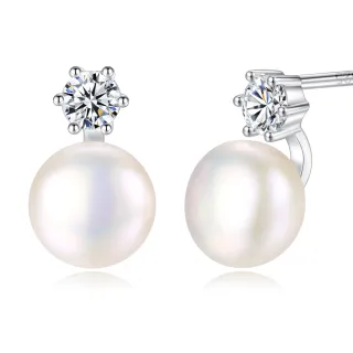 【KATROY】天然珍珠． 7.5-8.5mm ．母親節禮物(純銀耳環)