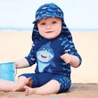 【JoJo Maman BeBe】嬰幼兒/兒童連身式防曬泳裝_鯊魚玩耍(JJ-E1875)