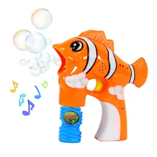 【888ezgo】小丑魚造型連續式電動泡泡槍（有LED燈+音樂）