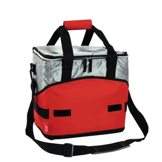 【Quasi】歐思樂摺疊保冷保溫袋-L紅(保鮮袋/保冰袋/保溫袋)