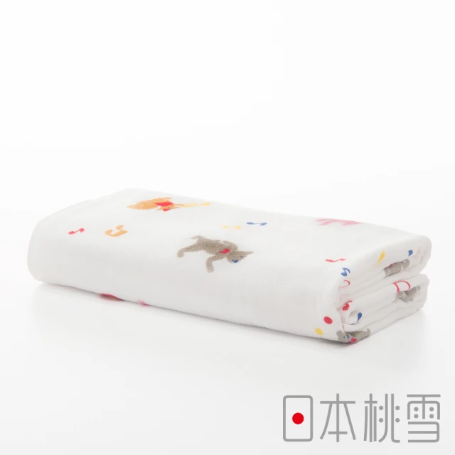 【日本桃雪】日本製原裝進口可愛紗布浴巾(小小馬戲團  鈴木太太公司貨)
