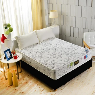 【睡芝寶】頂級觸感德國銀離子抗菌涼感 蜂巢獨立筒床墊(雙人5尺 護腰型麵包床)