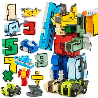 【888ezgo】數字變形積木機器人（每款2變/10款可大合1）（授權）