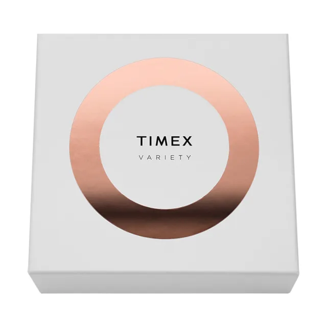 【TIMEX】天美時 復刻系列 限量手錶禮盒組(金/黑/咖啡TXTWG020300)