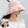 【Seoul Show首爾秀】雙面戴條紋漁夫帽防曬遮陽帽(防曬遮陽)