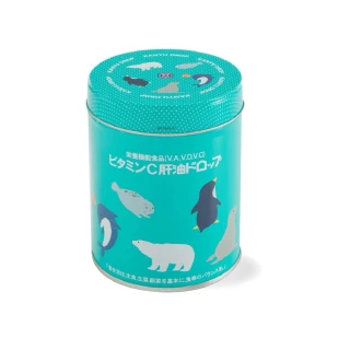 【日本康兒益糖KC】兒童肝油 維生素A+D+C-300粒裝X2罐組(香橙風味)