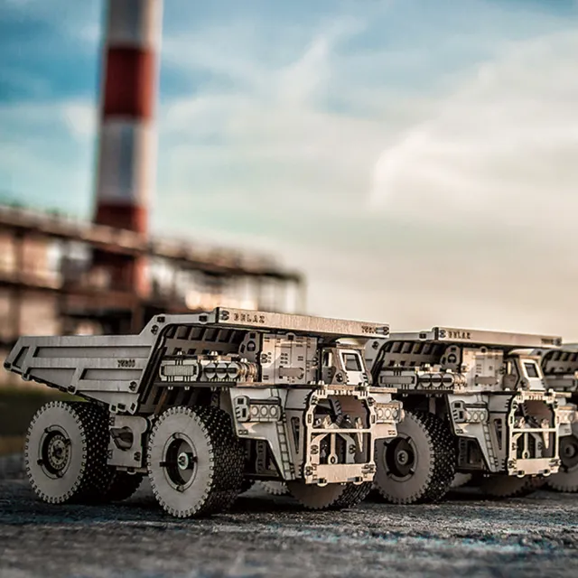 【EWA】白俄羅斯 EWA 動力模型/巨無霸採礦車(DIY木頭模型 DIY材料 木製組合可動玩具 禮物)