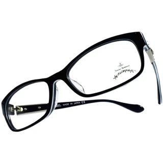 【Vivienne Westwood】ANGLO MANIA系列－復古感個性鉚釘光學眼鏡(AN280-04－黑&白)