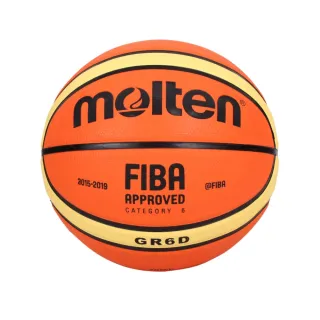 【MOLTEN】#6橡膠深溝12片貼籃球-6號球(BGR6D)