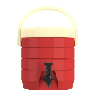 【渥思】304不鏽鋼內膽保溫保冷茶桶-13公升-櫻桃紅(茶桶.保溫.不鏽鋼)