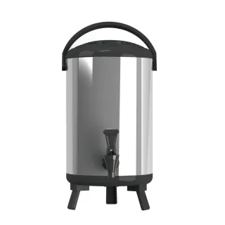 【渥思】日式不鏽鋼保溫保冷茶桶-12公升-質感黑(茶桶.保溫.不鏽鋼)
