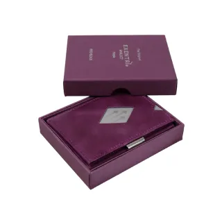 【挪威 EXENTRI】紳士皮夾-經典款-紫色(皮夾 錢包 短夾 卡夾 信用卡夾 名片夾 皮夾推薦 RFID 禮物)