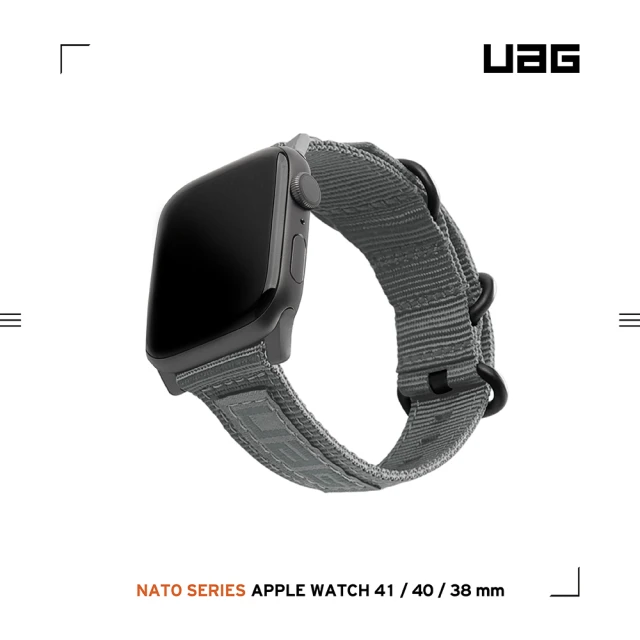 UAG Apple Watch 38/40/41mm Nato錶帶-灰(UAG)