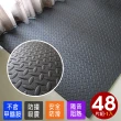 【Abuns】居家風鐵板紋62CM大巧拼地墊-附收邊條-多色可選(48片裝-適用5.5坪)