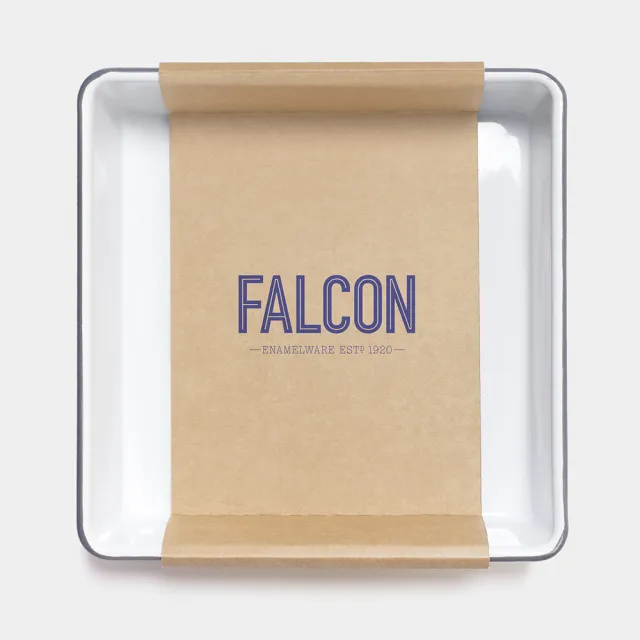 【英國 Falcon】獵鷹琺瑯 琺瑯2合1烤盤 托盤 琺瑯盤 方盤 灰藍