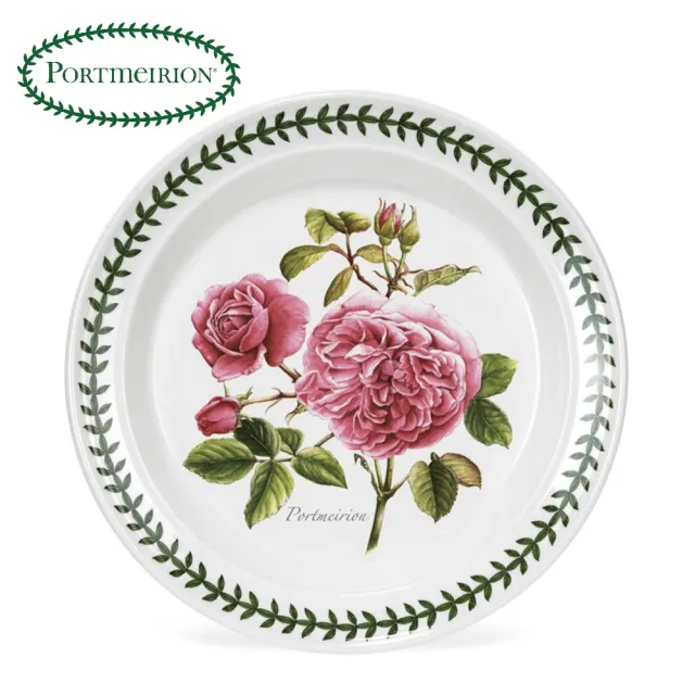 【Portmeirion 波特玫琳恩】Botanic Garden Rose經典植物園玫瑰系列26.5CM餐盤6入組-10吋(英國製餐盤)
