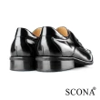 【SCONA 蘇格南】全真皮 經典素面側帶紳士鞋(黑色 0863-1)