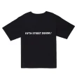 【5th STREET】中性款胸前牛仔口袋短T恤-黑色