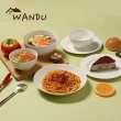 【WANDU 瓦讀】純白系列-羽透光新骨瓷4.5吋碗4件組(瓷碗/碗組/飯碗/中式碗/可微波)