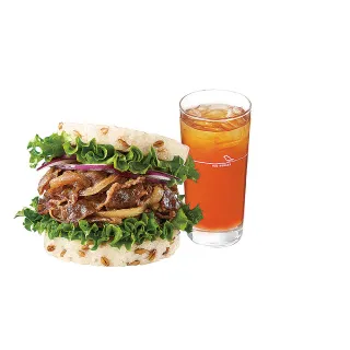 【MOS 摩斯漢堡】C136超級大麥燒肉珍珠堡+冰紅茶 L(好禮即享券)