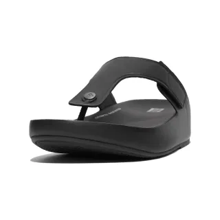 【FitFlop】SAMEL MENS ADJUSTABLE LEATHER TOE-POST SANDALS可調節皮革夾腳涼鞋-男(靚黑色)