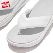 【FitFlop】SURFF LEATHER TOE-POST SANDALS運動風皮革夾腳涼鞋-女(都會白)