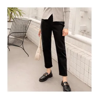 【OB 嚴選】寬版後腰鬆緊彈力牛仔男友九分褲 《BA6881》