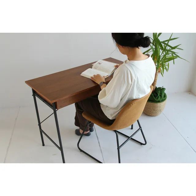 【日本 ICHIBA】ICHIBA 日本高背皮革餐椅-深棕(餐椅/單椅/休閒椅/辦公椅/皮革椅)