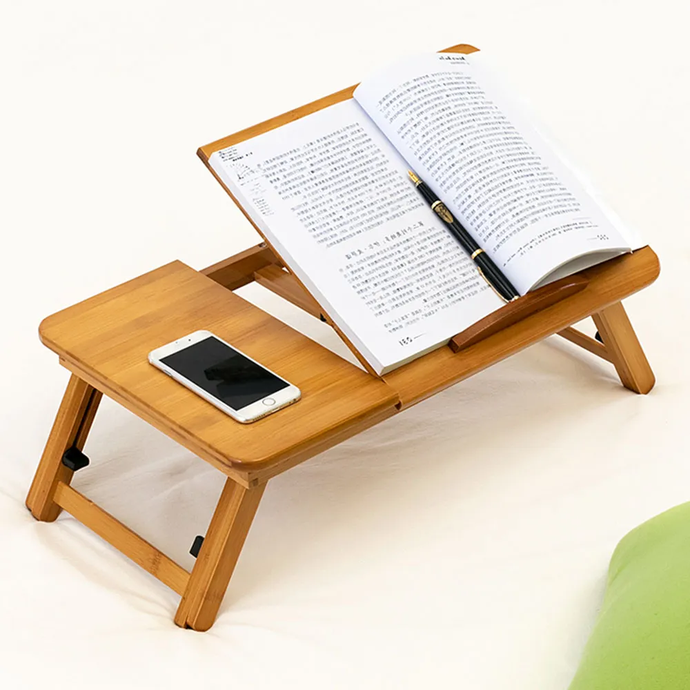 桌面可調節 楠竹可折疊筆電桌 YV9874(折疊桌 筆電桌 小茶几 茶几 邊桌 懶人桌)