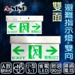 【A-NING】3：1避難方向指示燈-壁掛式 雙面 雙向款(LED投光式│C級│居家安全│CNS ISO消防認可)