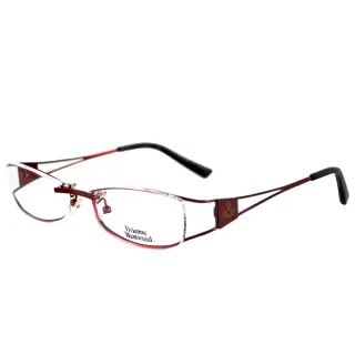 【Vivienne Westwood】質感金屬細框光學眼鏡(紅 VW119_01)