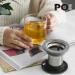 【PO:】泡茶玻璃杯350ml 2.0(黑+灰)