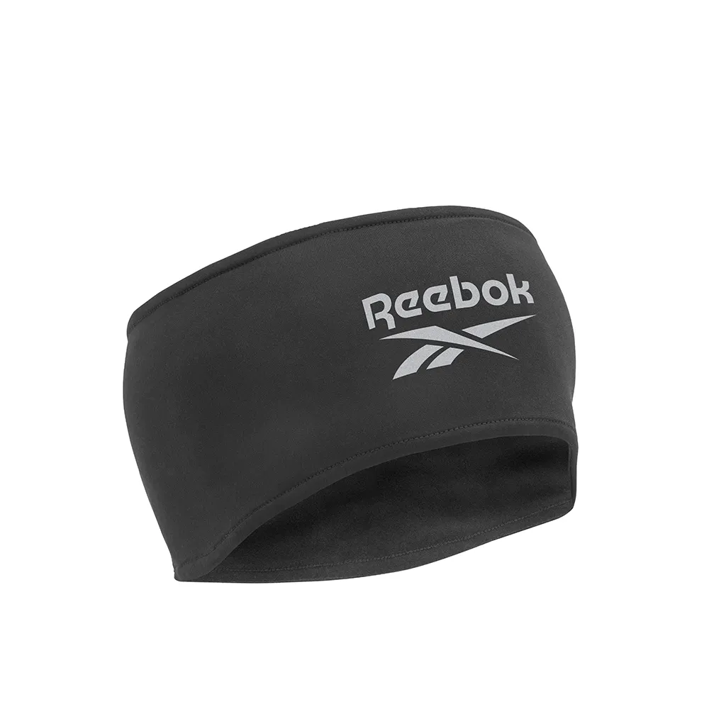 【REEBOK】舒適吸汗寬版運動髮帶-黑(RRAC-10126)