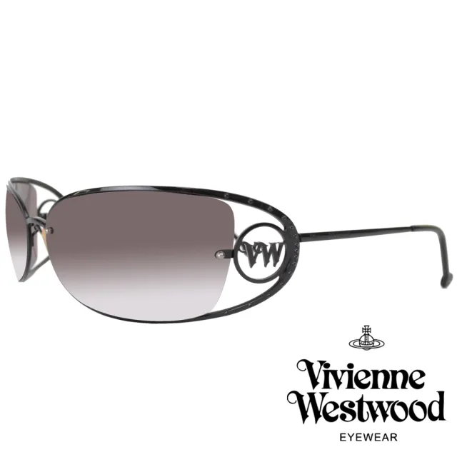 【Vivienne Westwood】摩登復古圓點款太陽眼鏡(黑 VW519_02)