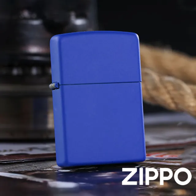 【Zippo官方直營】藍色啞漆-素面防風打火機(美國防風打火機)