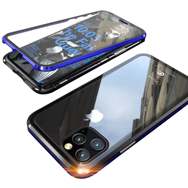 【BOTYE】iPhone 11 Pro Max 6.5吋 萬磁王雙面玻璃系列航空鋁合金手機保護殼