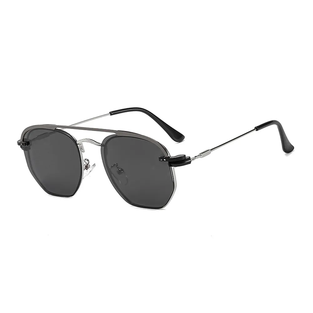 【MEGASOL】UV400防眩偏光太陽眼鏡中性磁吸外掛墨鏡+平光(超輕金屬平光眼鏡+可拆式太陽眼鏡-2059多色選)
