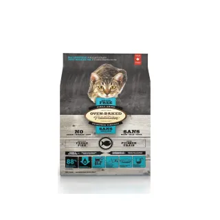 【Oven-Baked 烘焙客】全貓-無穀深海魚配方 5lb/2.27kg*2包組(貓飼料、貓乾糧、無穀貓糧)