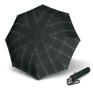 【Knirps 德國紅點傘】自動傘-經典自動開收晴雨傘(T200-棕色格紋)