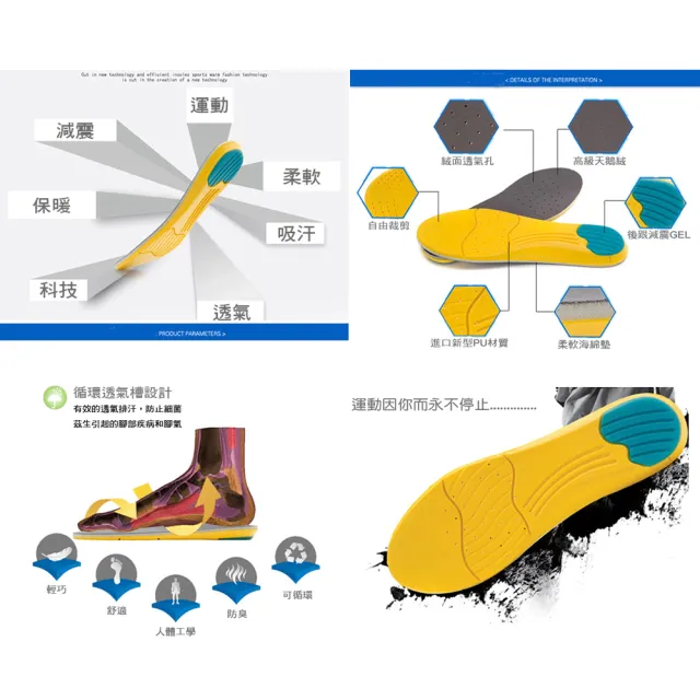 【MAGICSHOP】CC015太空記憶運動鞋墊(軍訓跑步籃球減震久站鞋墊)