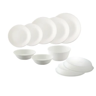 【CorelleBrands 康寧餐具】純白10件式碗盤組(J08)